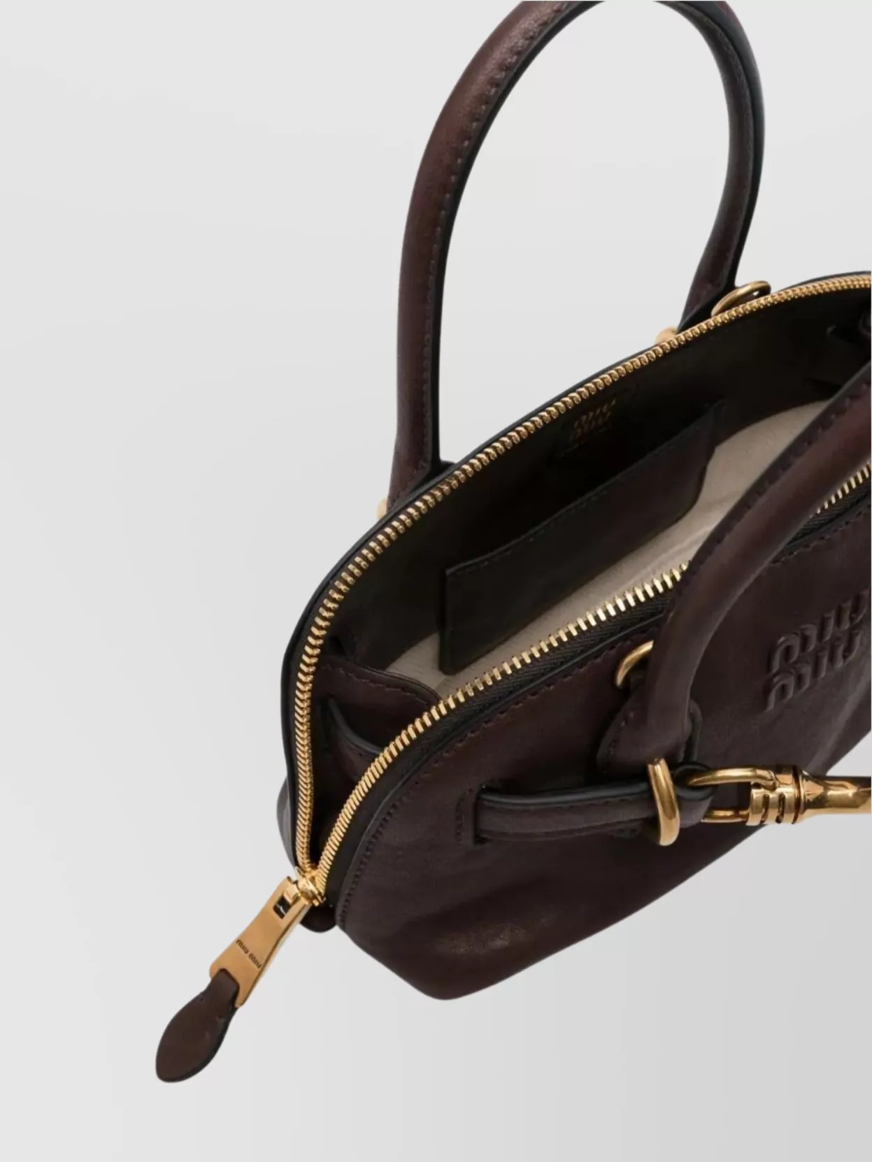 Miu Miu Nappa Aviator Leather Shoulder Bag