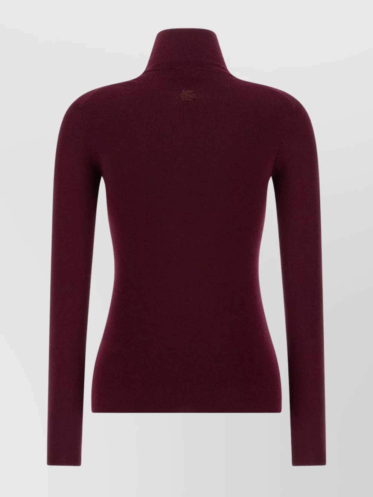 Etro Cozy Turtleneck Knit Sweater With Long Sleeves In Burgundy