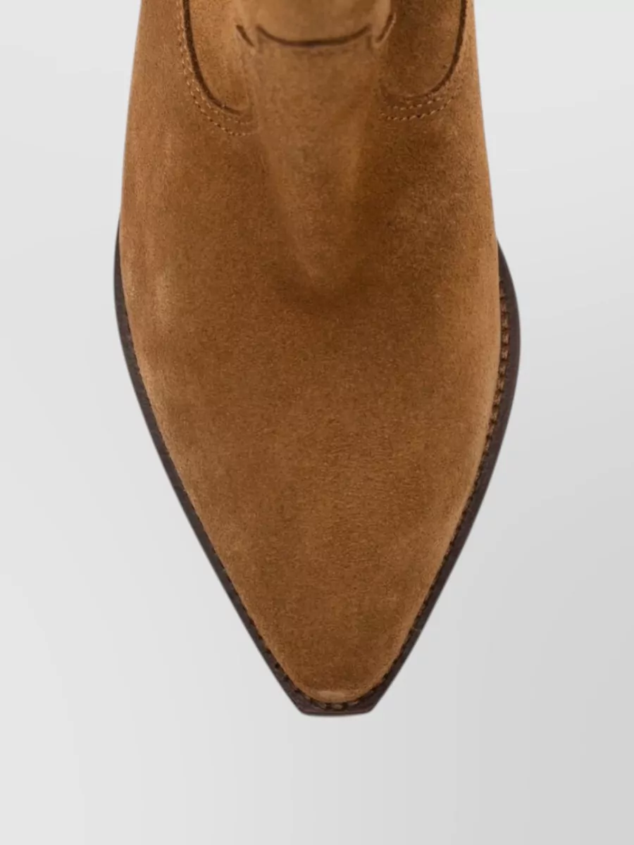 Isabel Marant Leather Cowboy Ankle Boots