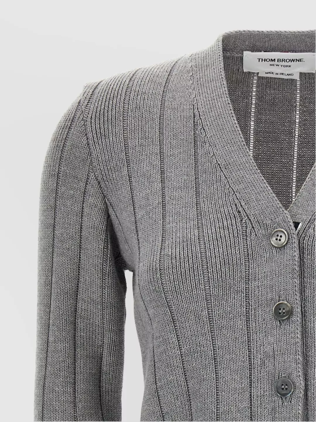 Thom Browne Jacquard Knit Cardigan With Contrast Trim