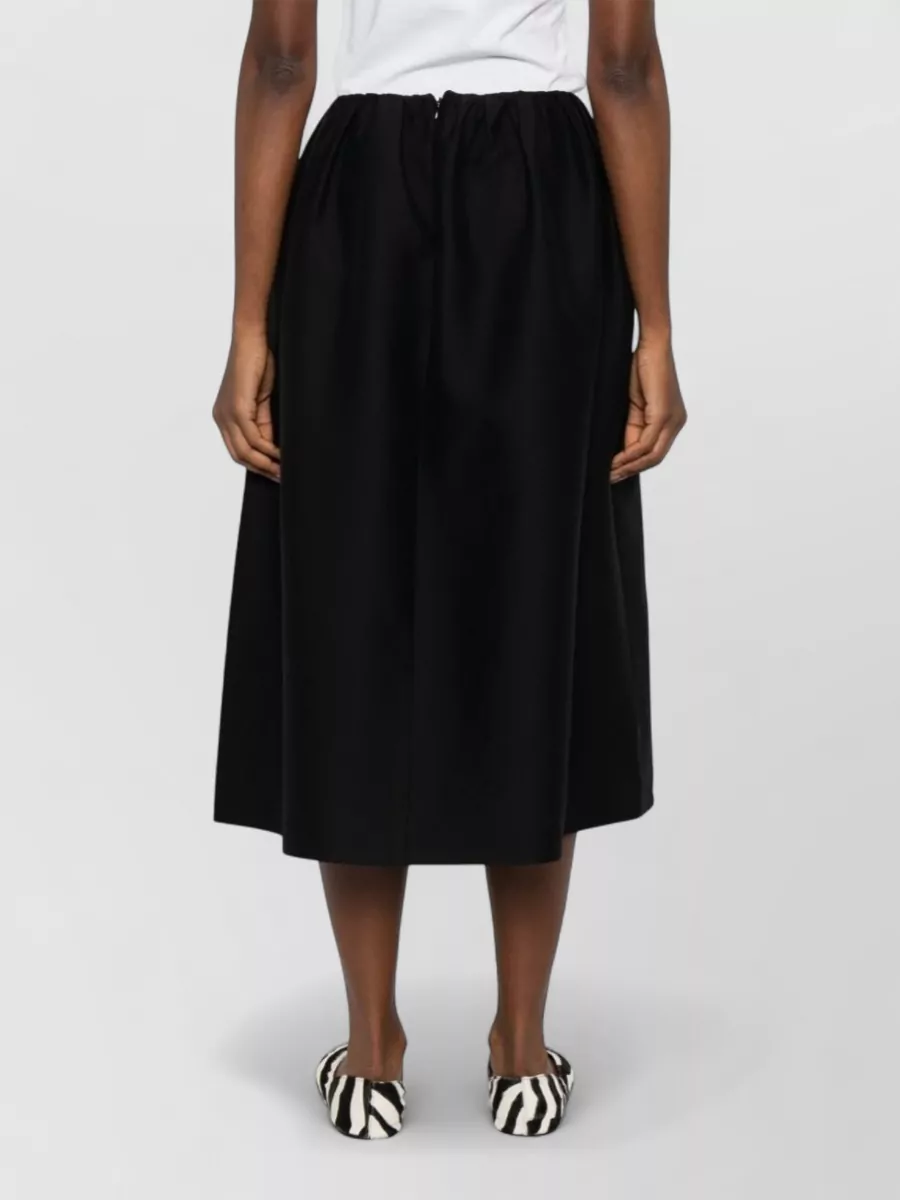 Totême Wool A Line Midi Skirt Side Pockets