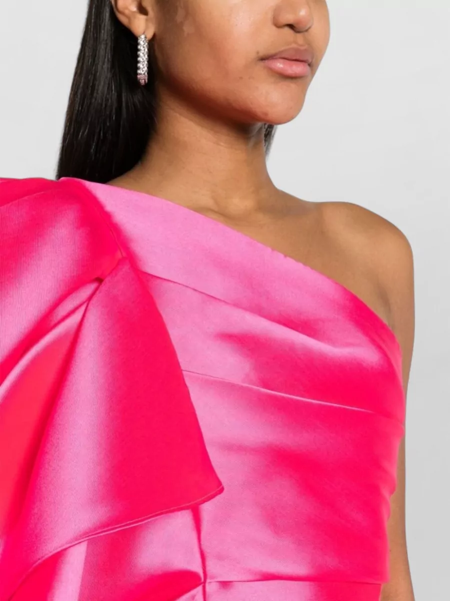 Solace London Asymmetric One-Shoulder Sleeveless Draped Mini Dress