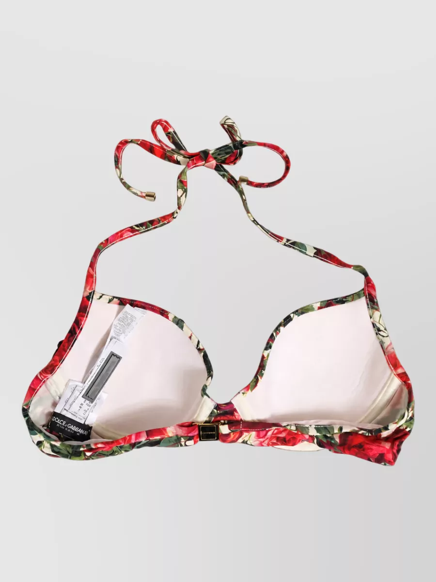 Dolce&Gabbana Floral-Print Bikini Top
