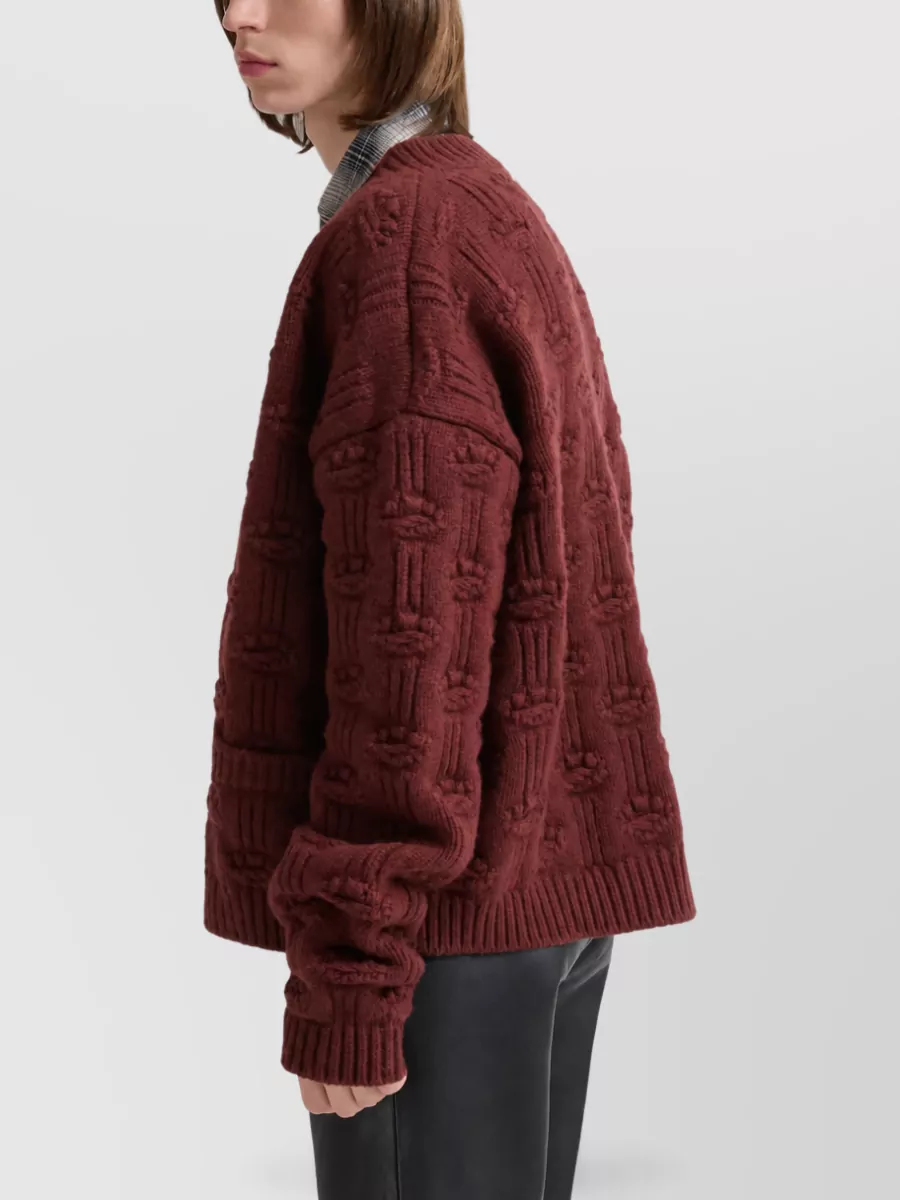 Marni Cashmere-Blend Oversized Ribbed Cardigan