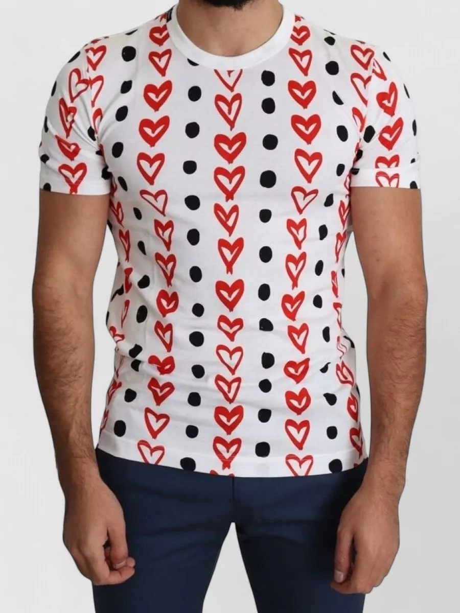 Dolce&Gabbana Cotton Hearts Print T-Shirt