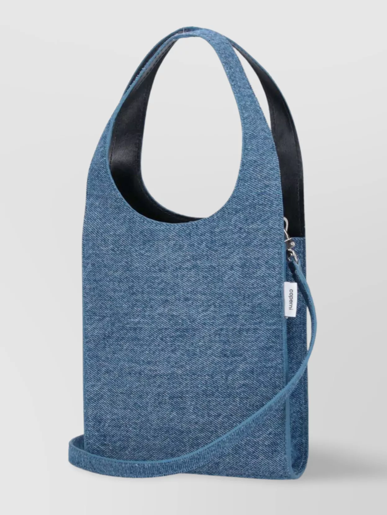 Coperni Denim Texture Shoulder Bag With Top Handle