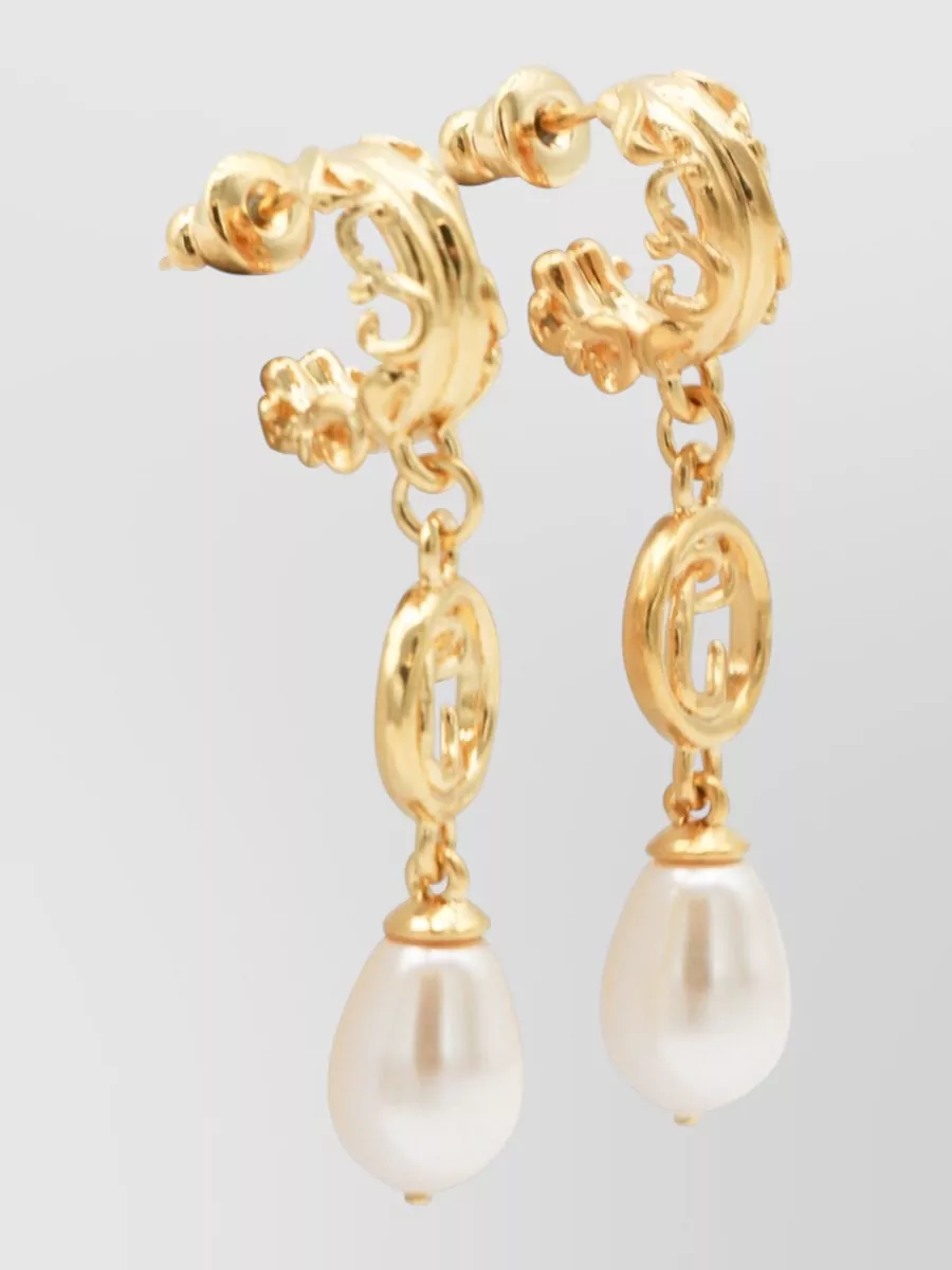 Chloé Drop Design Earrings Pearl Detail