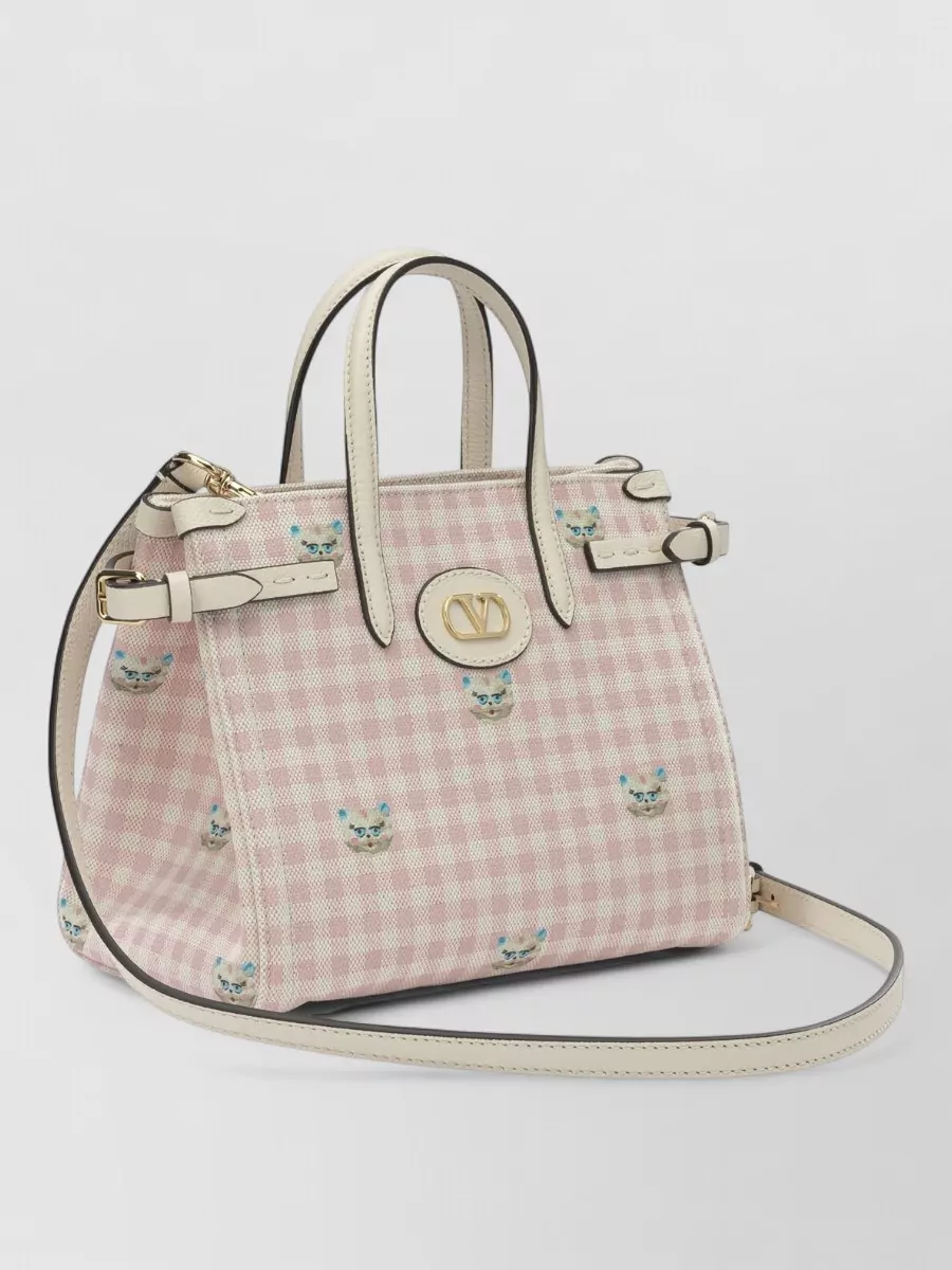 Valentino Garavani Antibes Small Cotton Linen Tote Bag