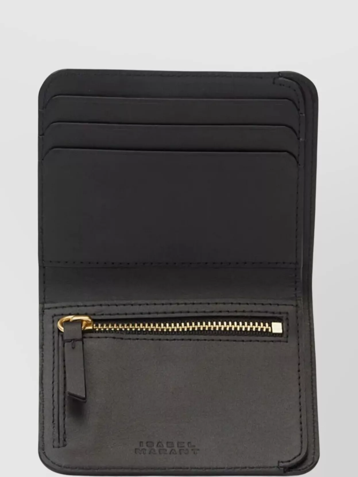 Isabel Marant Leather Wallet Gold-Tone Hardware