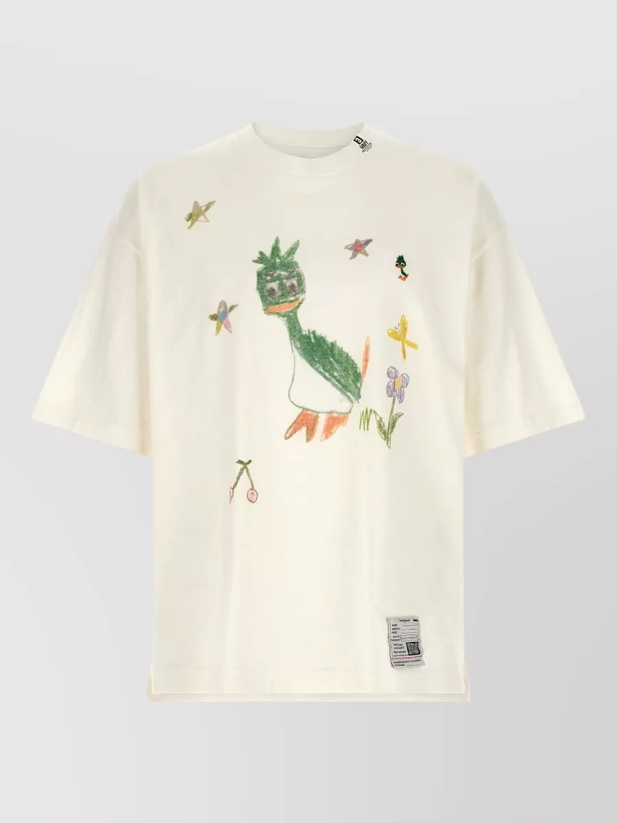 Maison Mihara Yasuhiro Cotton Printed Asymmetric T-Shirt