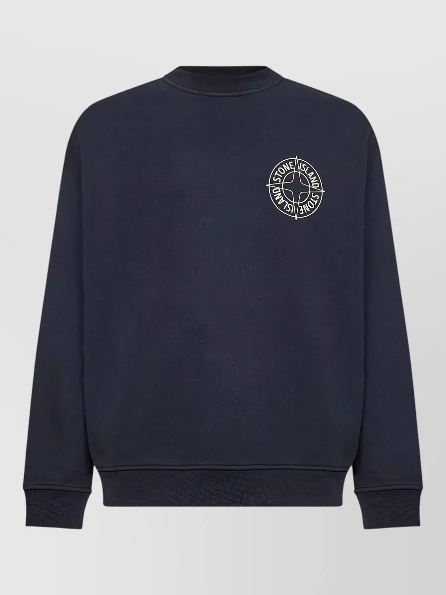 Stone Island cotton relaxed-fit logo-print sweatshirt