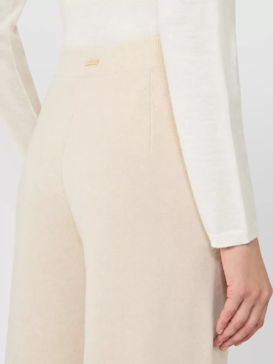 Max Mara Cashmere Blend Wide-Leg Knitted Trousers