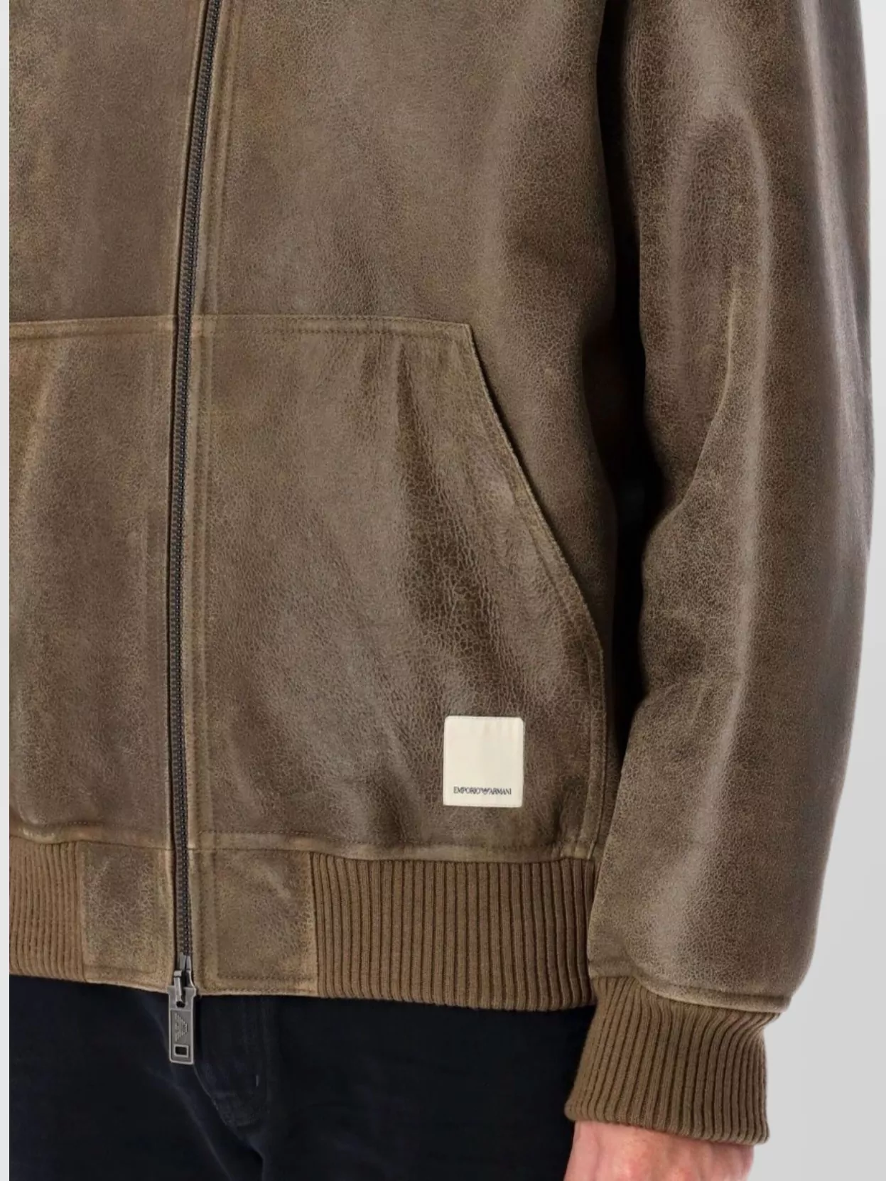 Emporio Armani Hooded Ribbed Hem Jacket