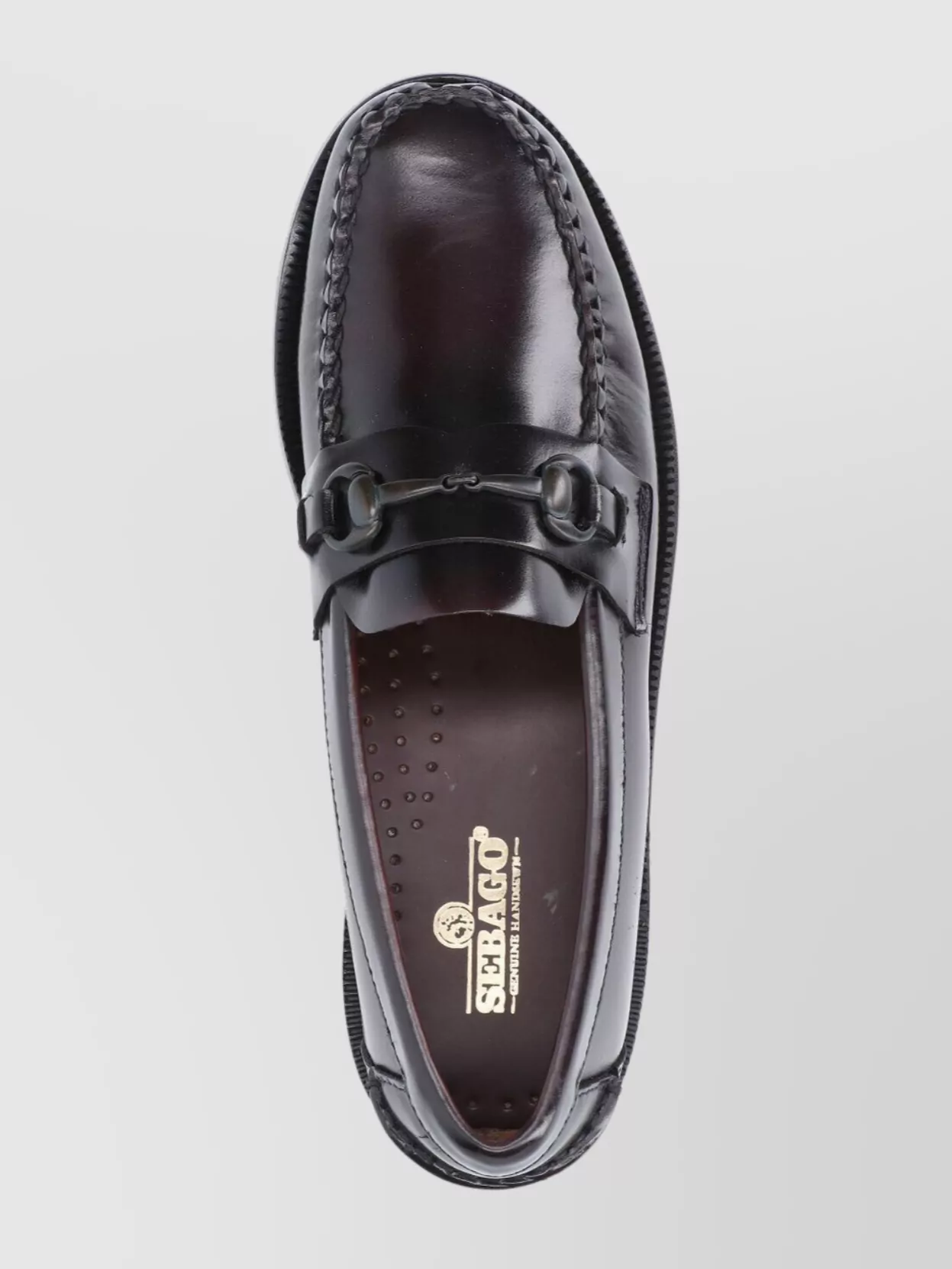 Sebago Leather Round Toe Loafers With Rubber Sole