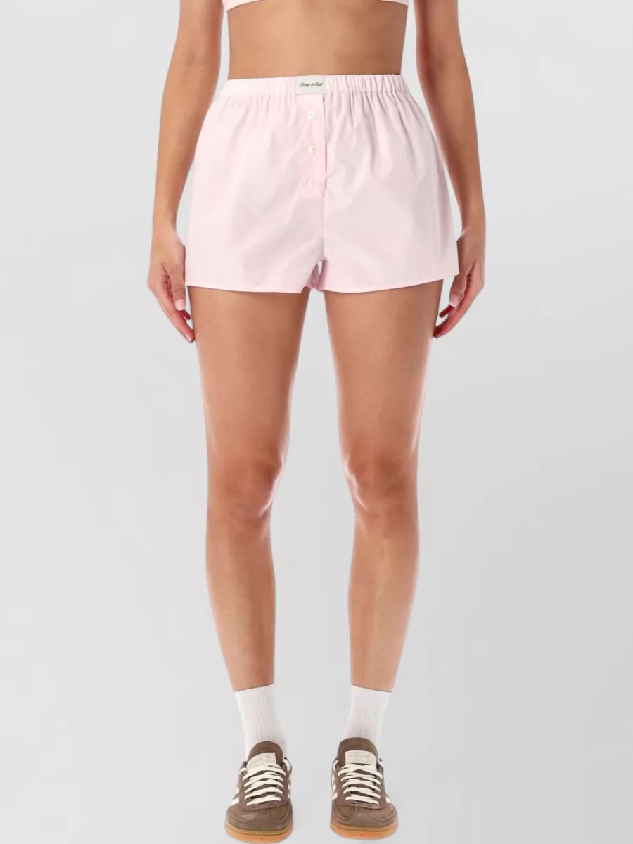 Sporty & Rich cotton poplin pyjama shorts