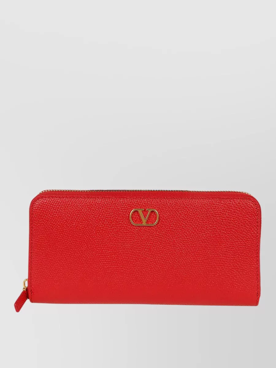 Valentino Garavani Leather Zip-Around Wallet