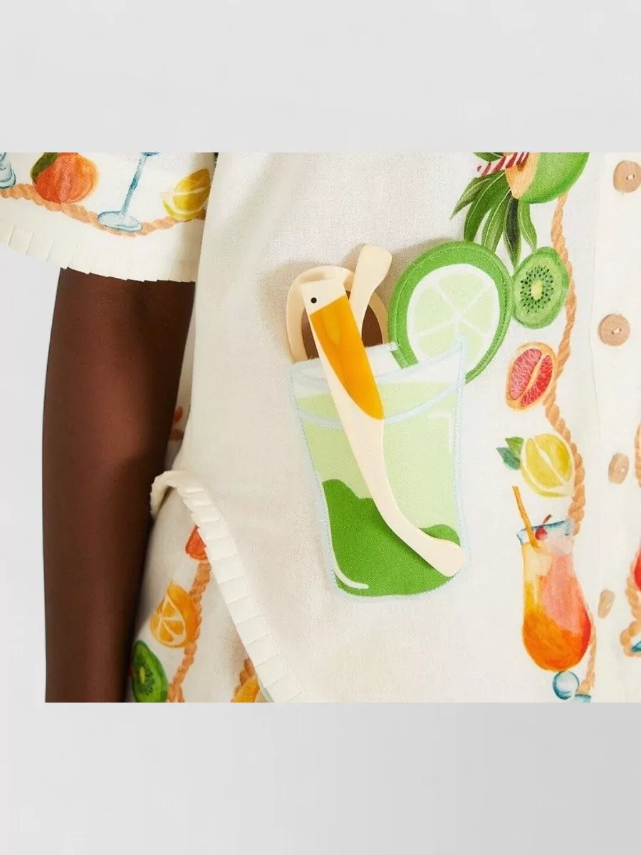 Farm Rio Embroidered Short-Sleeve Shirt