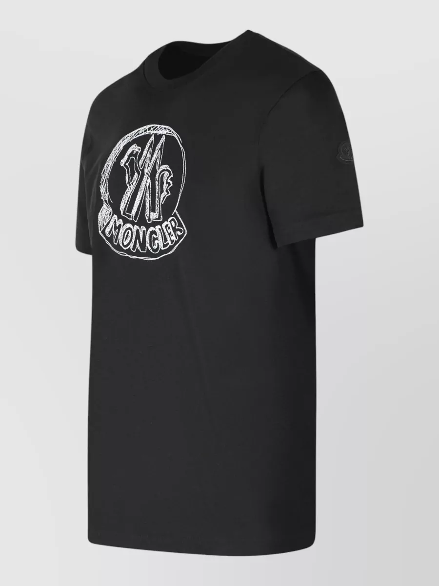 Moncler Cotton T Shirt Short Sleeves Crew Neck