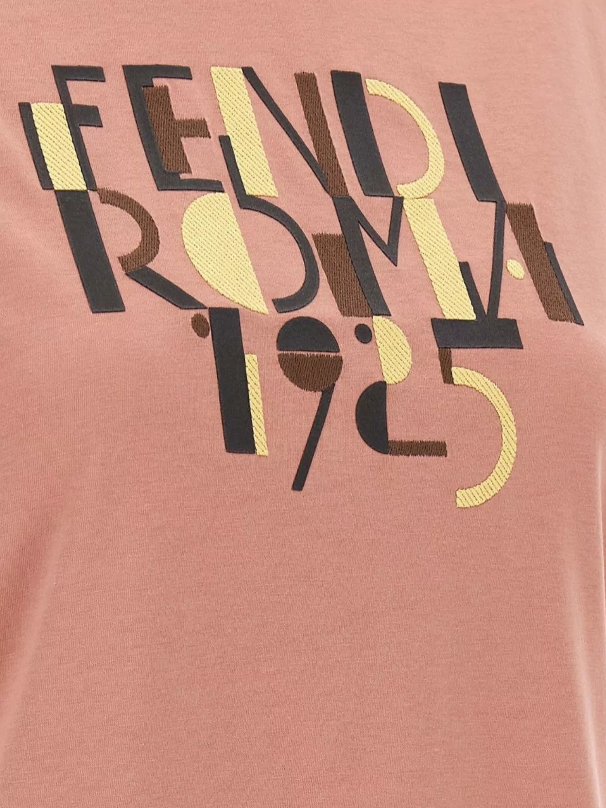 Fendi 'Roma 1925' Crew Neck Graphic Print T-Shirt