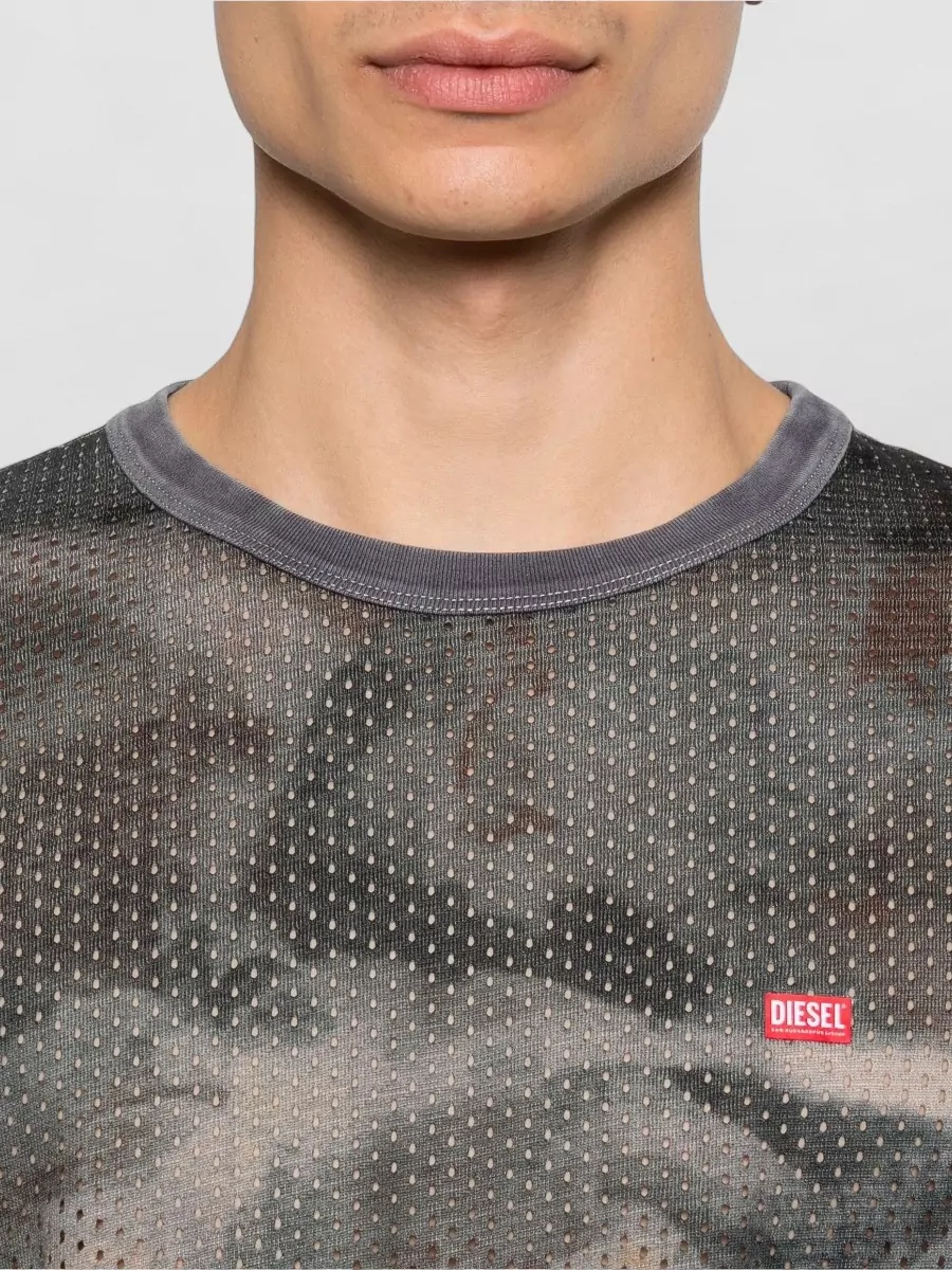Diesel Mesh Long-Sleeve T-Shirt