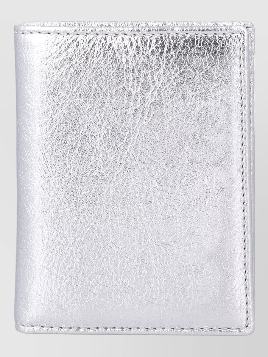 Comme des Garçons metallic leather card holder