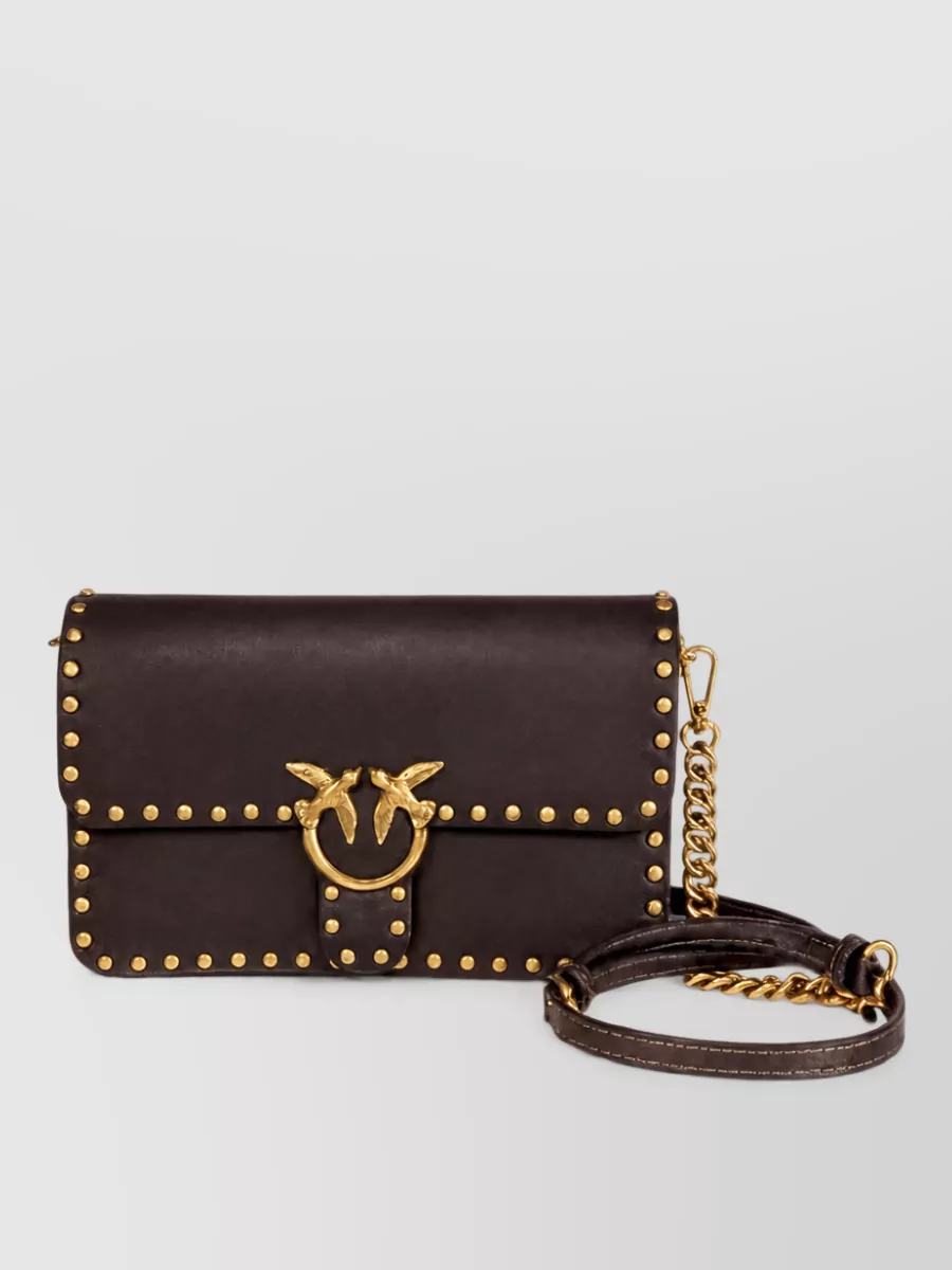Pinko Love Bag Leather Clutch Bag