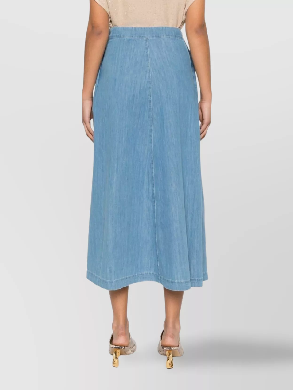 Fabiana Filippi Cotton A-Line Skirt Tie Detail