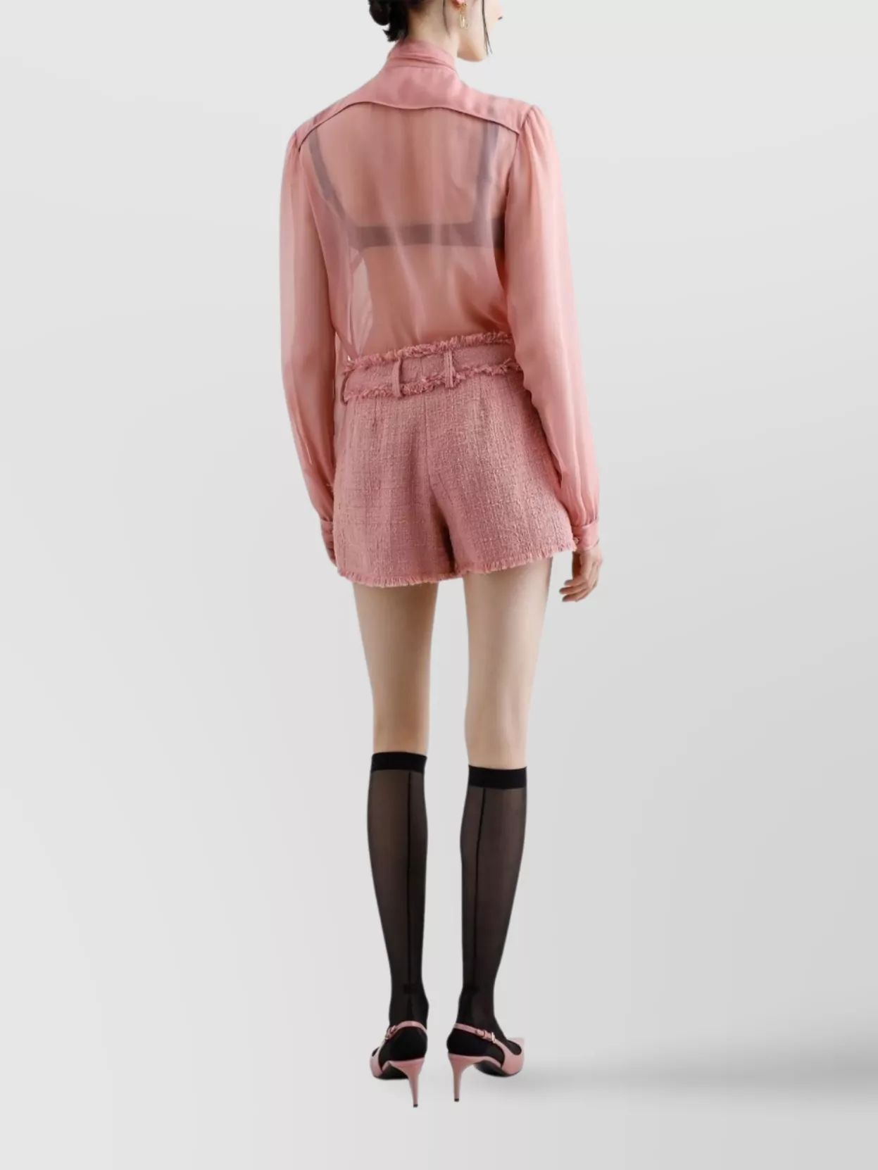 Dolce & Gabbana Cotton Shorts With Belt Loops And Frayed Hem