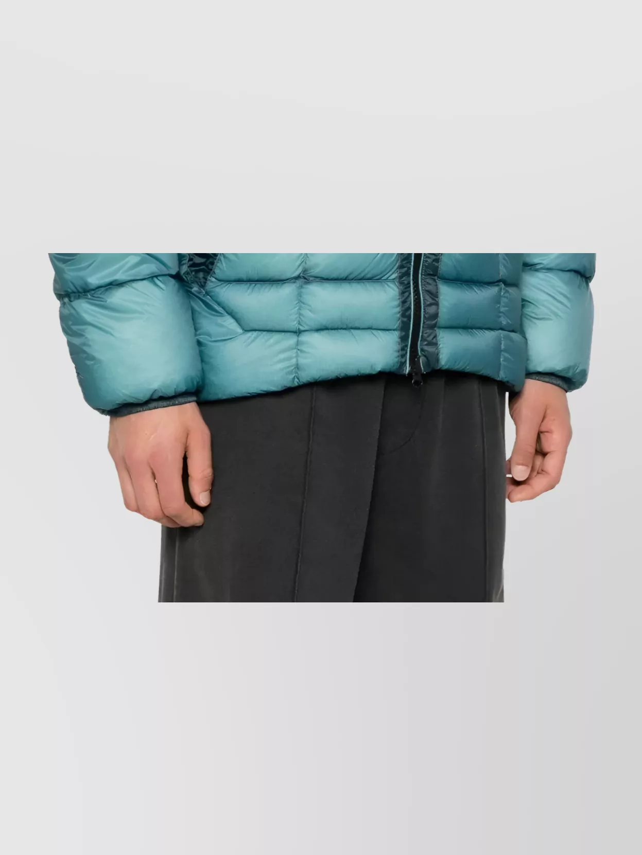 C.p. Company Hooded Down Jacket Featuring Adjustable Elements