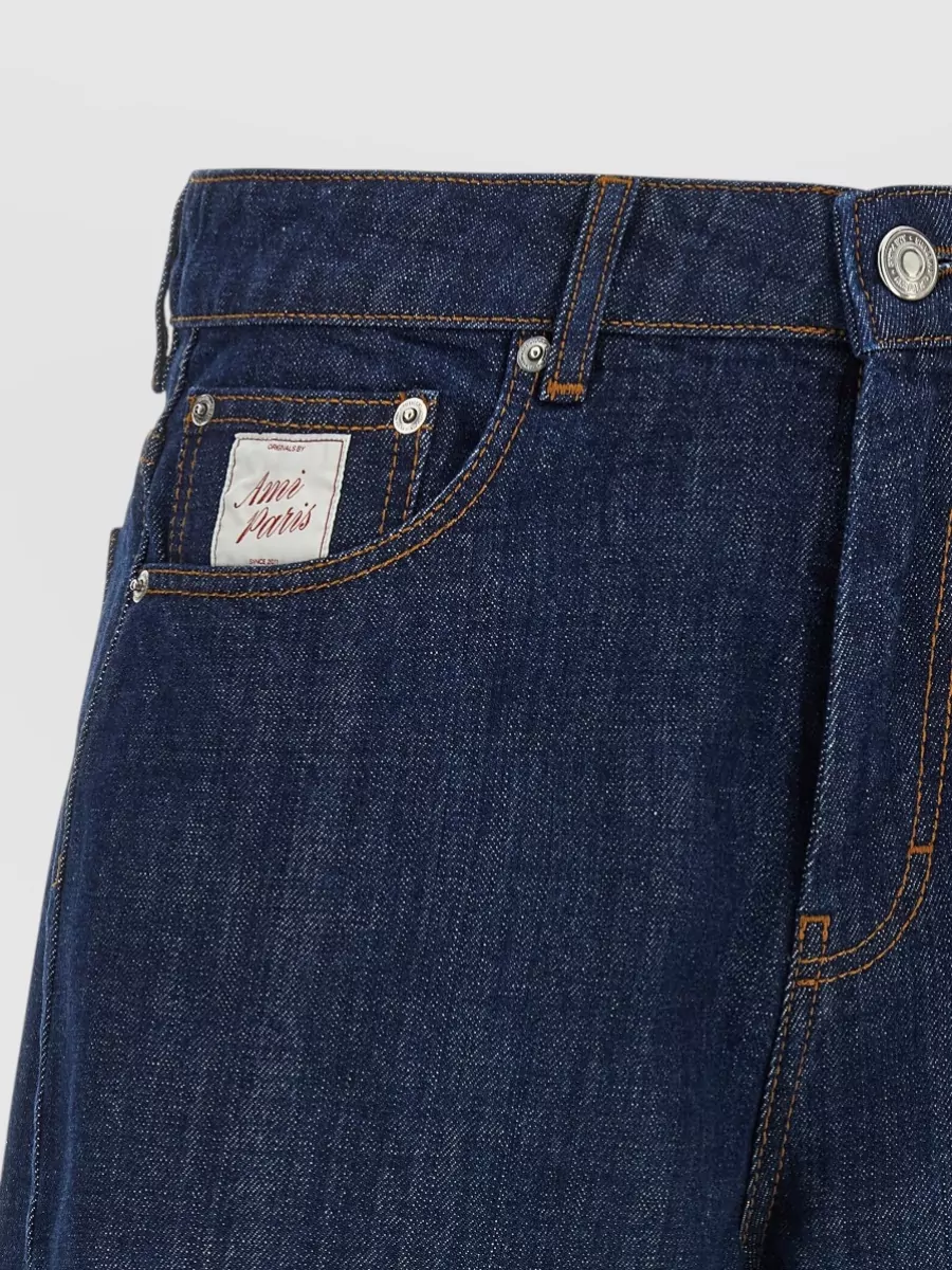 Ami Paris Cotton Knee-Length Bermuda Shorts