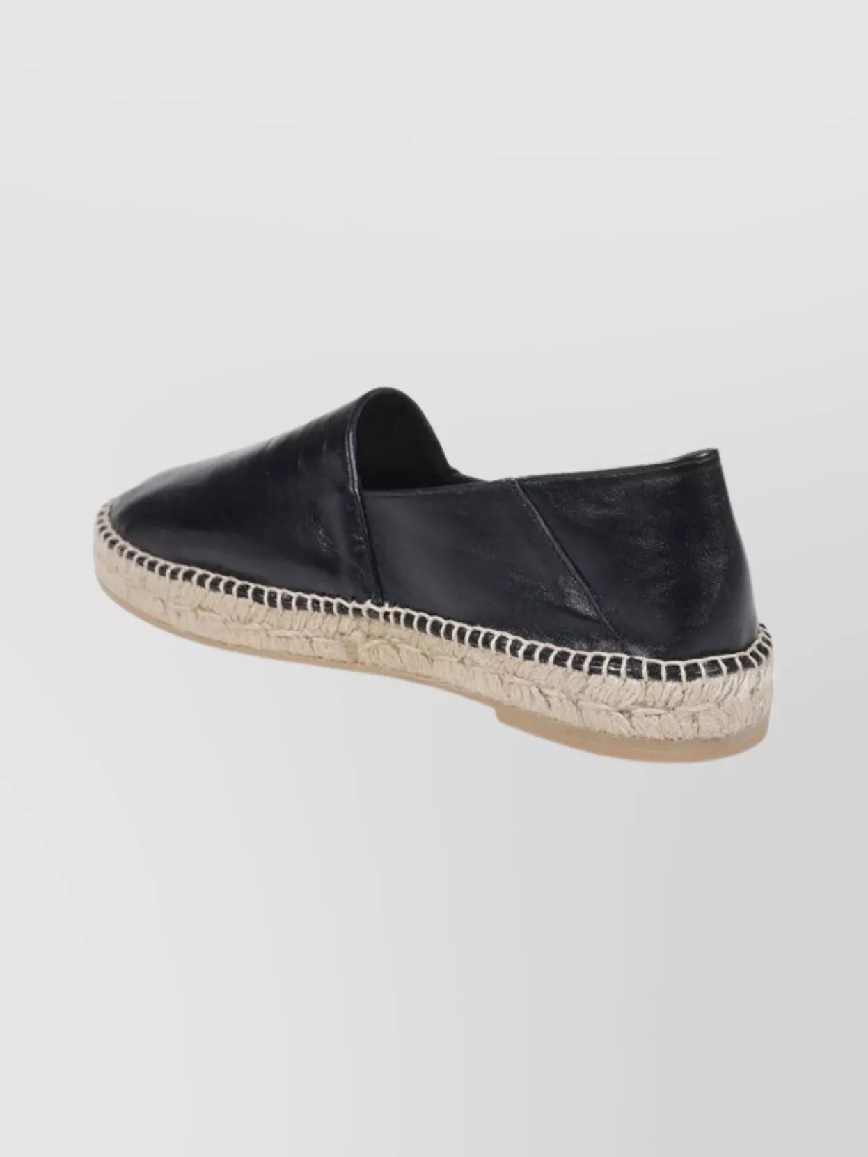 Ami Paris Leather Upper Round Toe Espadrille Style