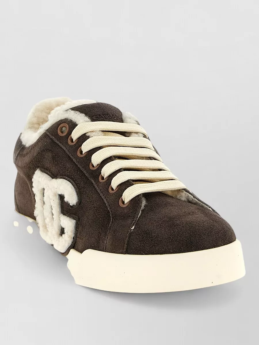 Dolce&Gabbana shearling low-top sneakers