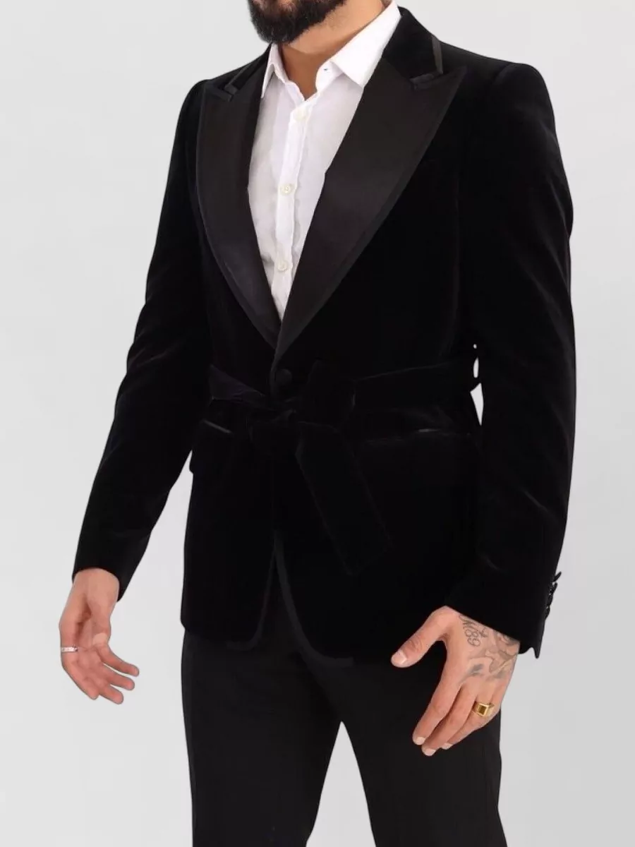 Dolce&Gabbana Velvet Slim-Fit Single-Breasted Blazer