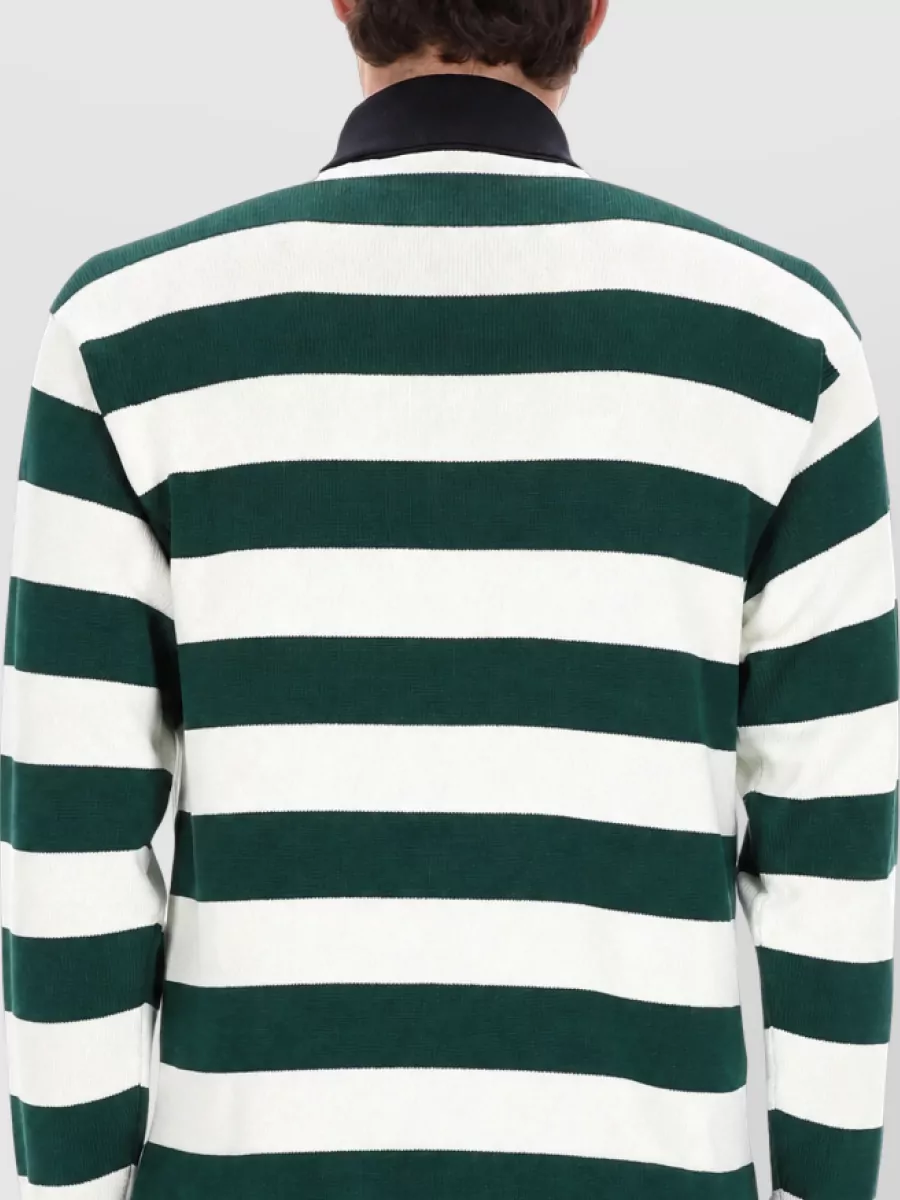 Gucci Silk Knit Polo Shirt Striped Design