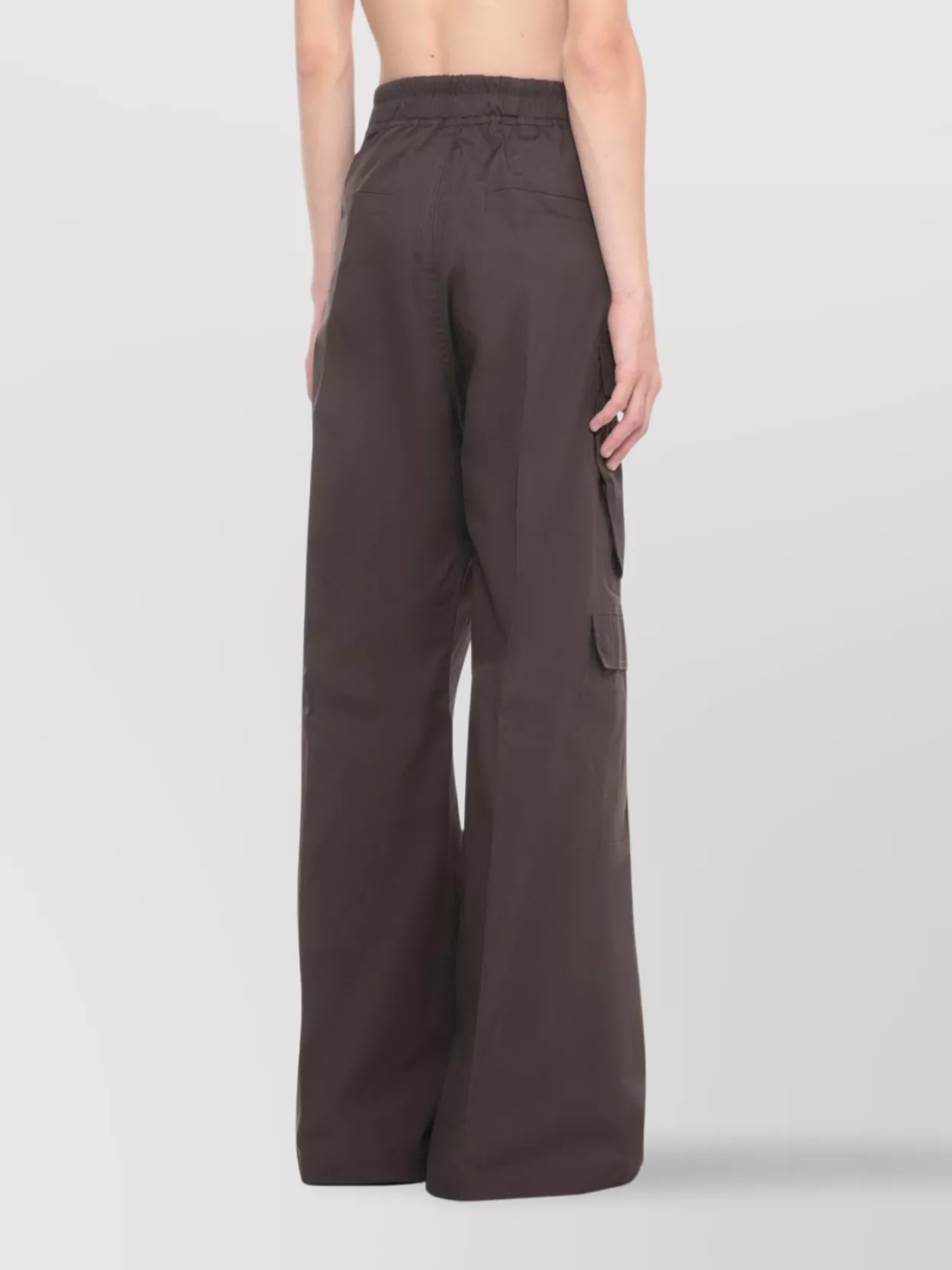 Rick Owens Cargo Wide-Leg Trousers Drawstrings