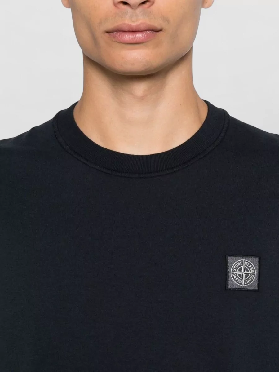 Stone Island Short Sleeve T Shirt Ribbed Neckline
