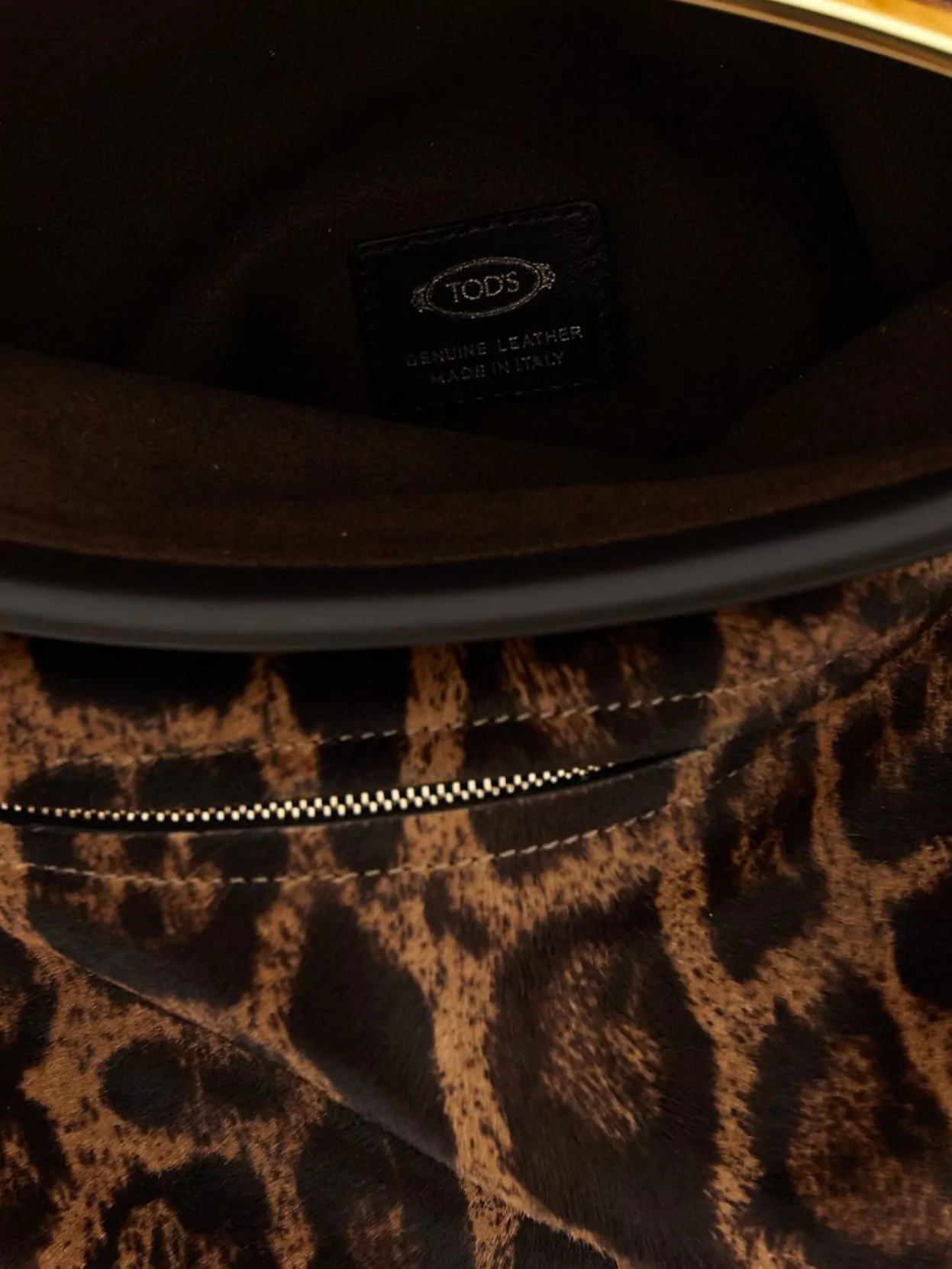 Tod's Animal Print Flap Shoulder Bag