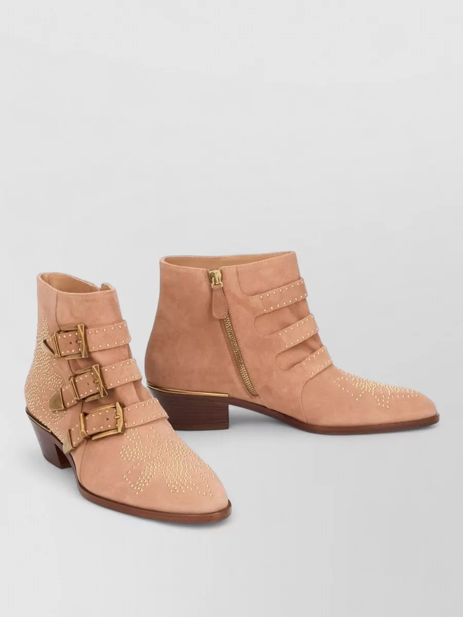 Chloé suede studded ankle boots