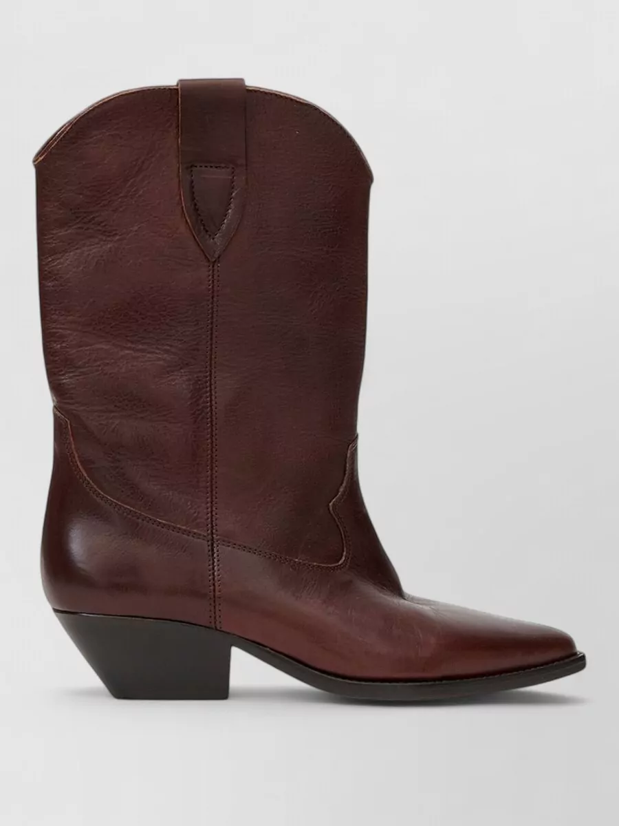 Isabel Marant Leather Western Ankle Boots