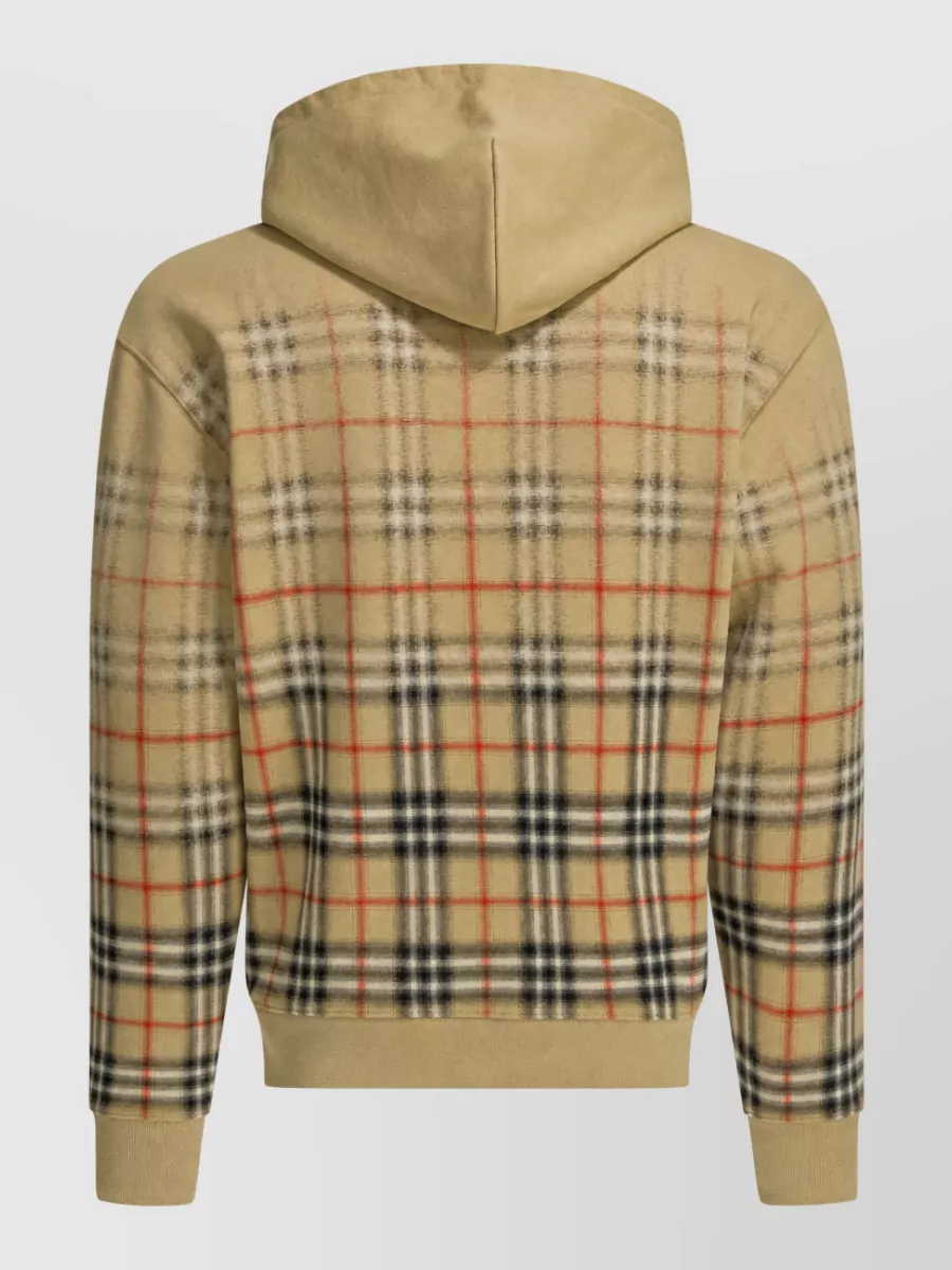 Burberry Checked Cotton Hoodie