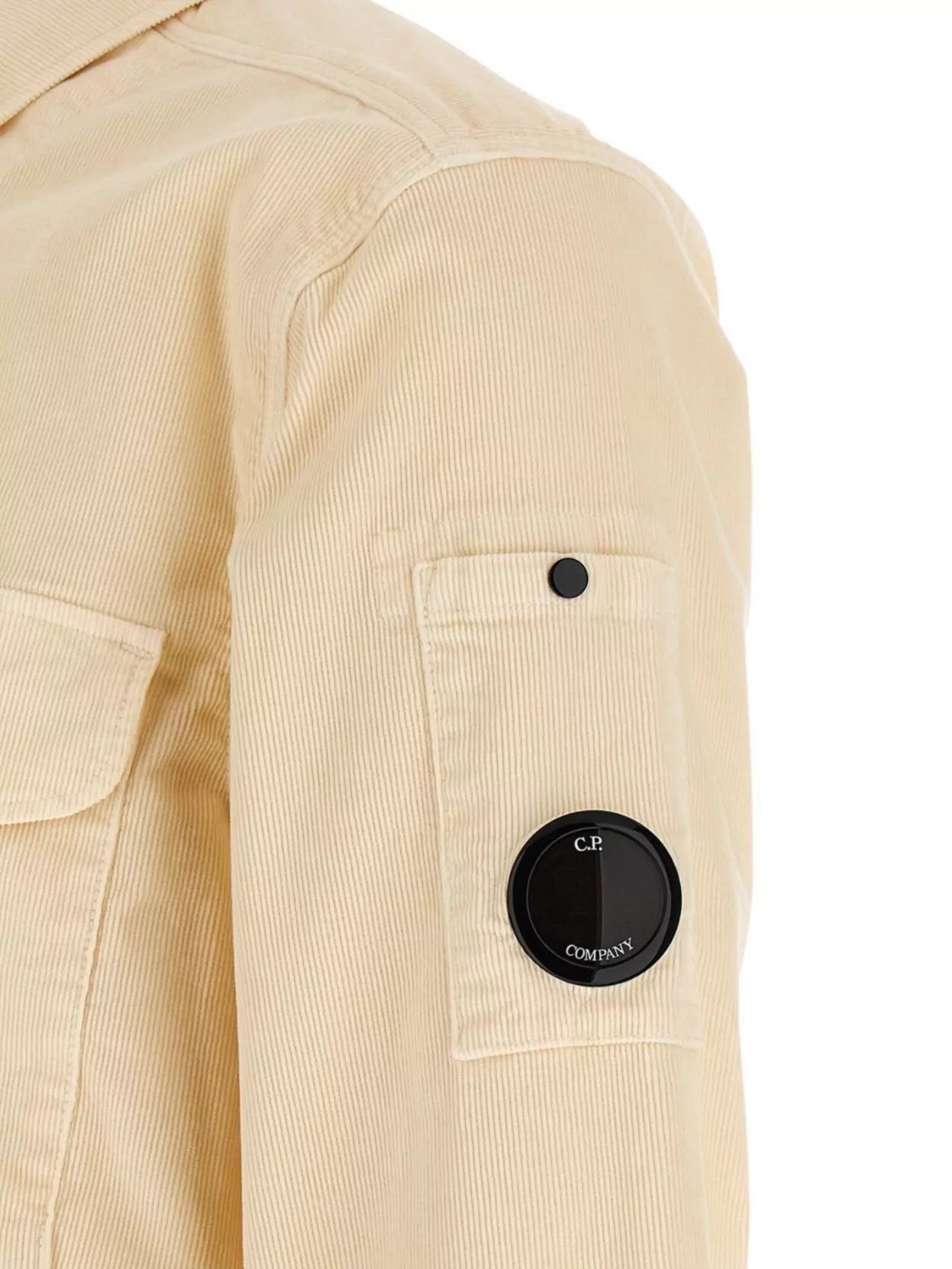 C.p. Company Ribbed Texture Velvet Overshirt