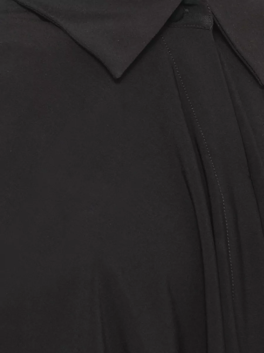 The Andamane Draped Long-Sleeve Midi Dress