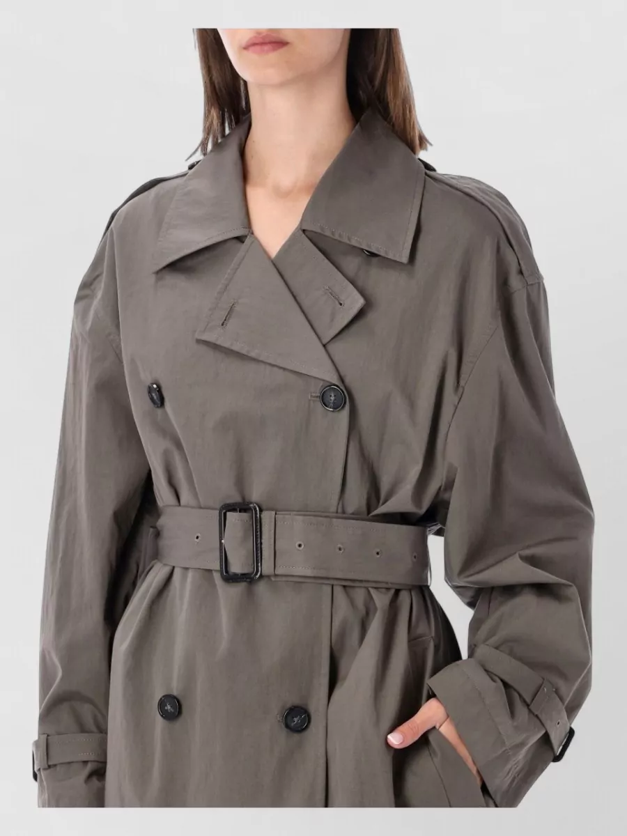 Totême Organic Cotton Double-Breasted Belted Trench Coat