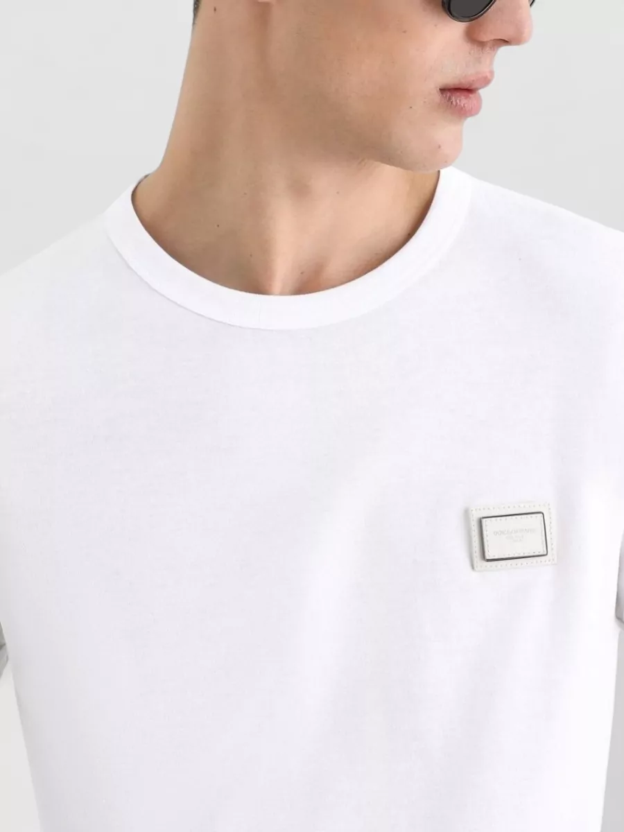 Dolce&Gabbana Cotton Logo-Plaque T-Shirt
