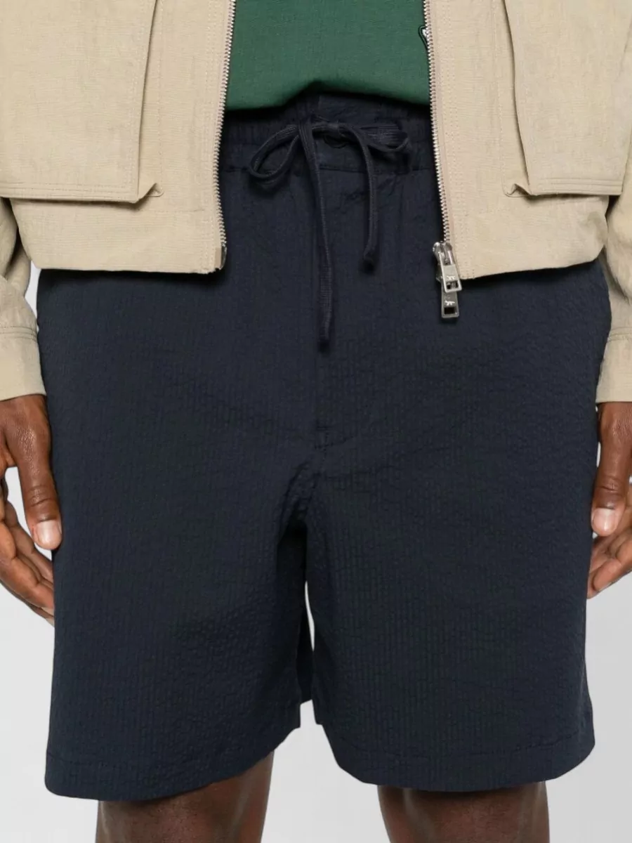 Maison Kitsuné Cotton Seersucker Relaxed-Fit Shorts