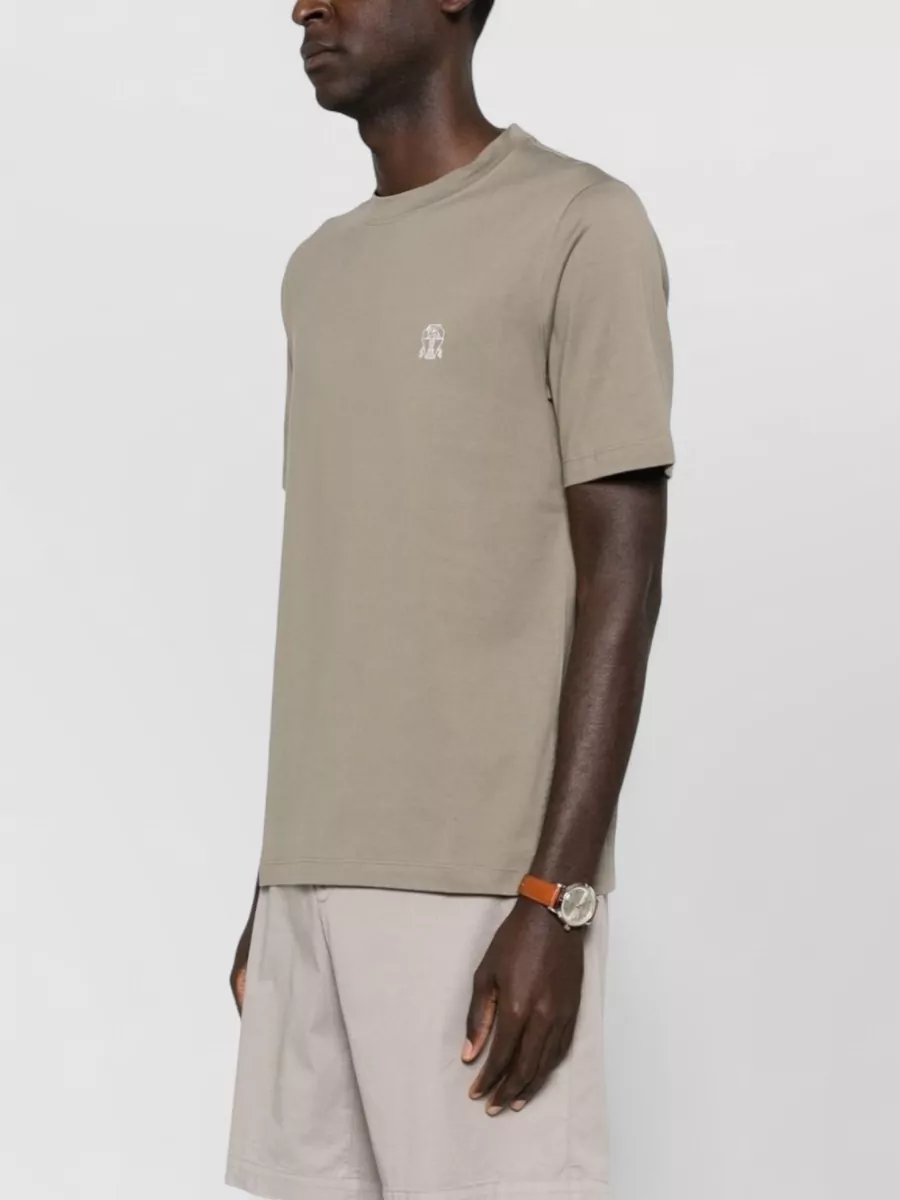 Brunello Cucinelli Cotton T-Shirt Featuring Logo Design