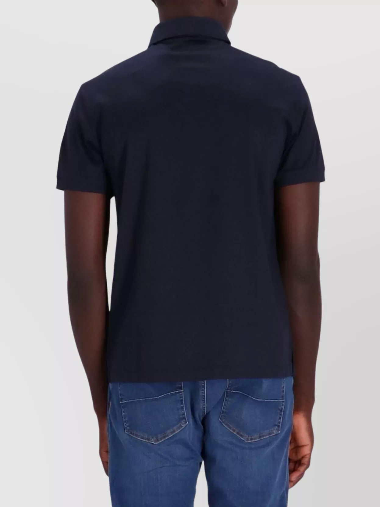 Emporio Armani Cotton-Lyocell Blend Logo Polo Shirt