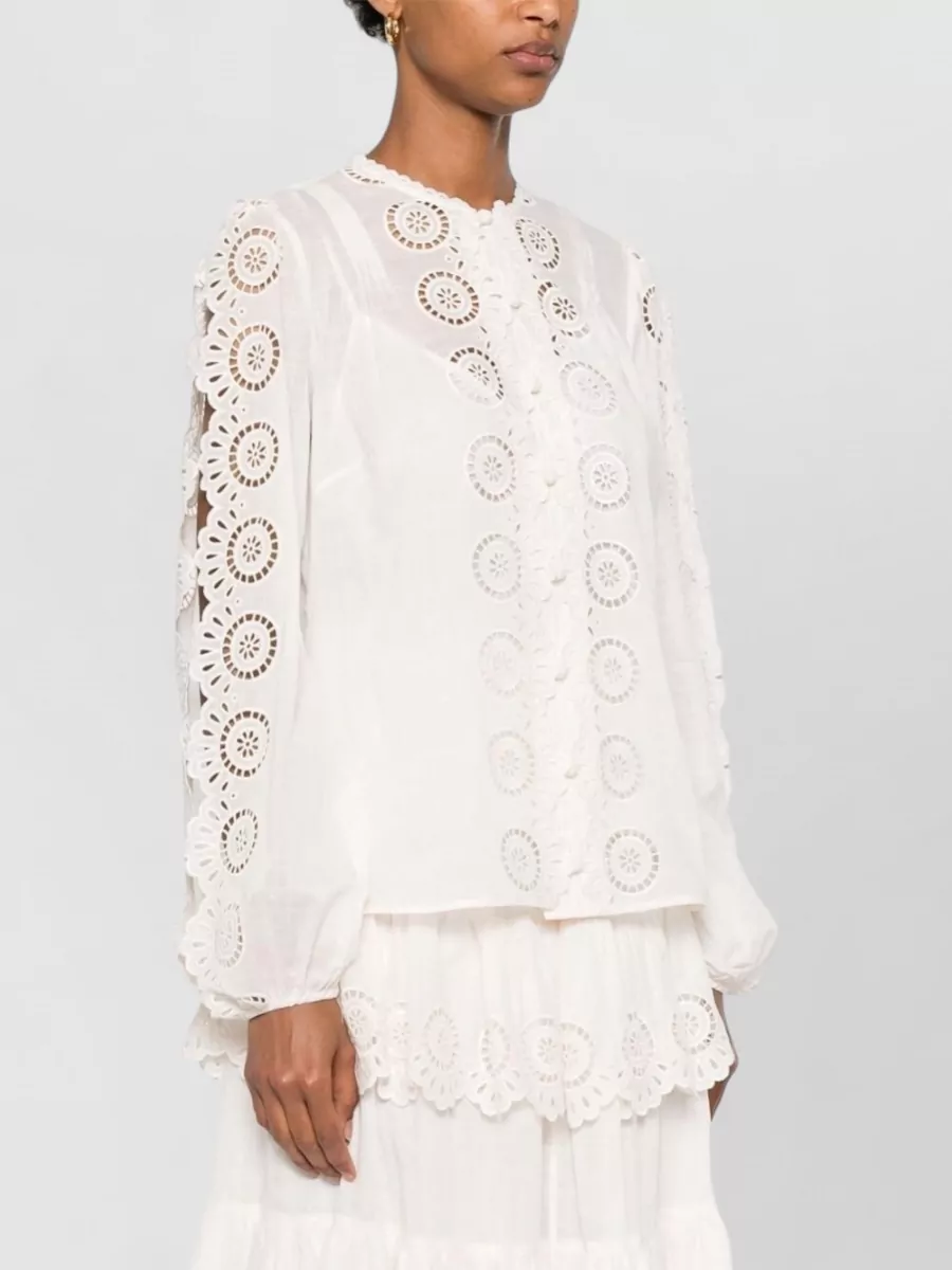 Zimmermann Embroidered Cotton Blouse