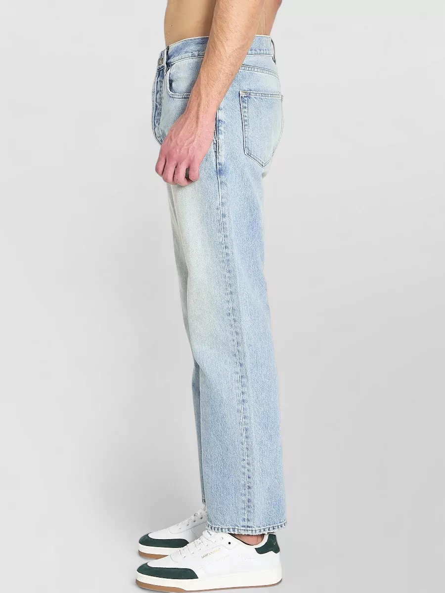 Saint Laurent Straight Leg Denim Trousers Regular Fit