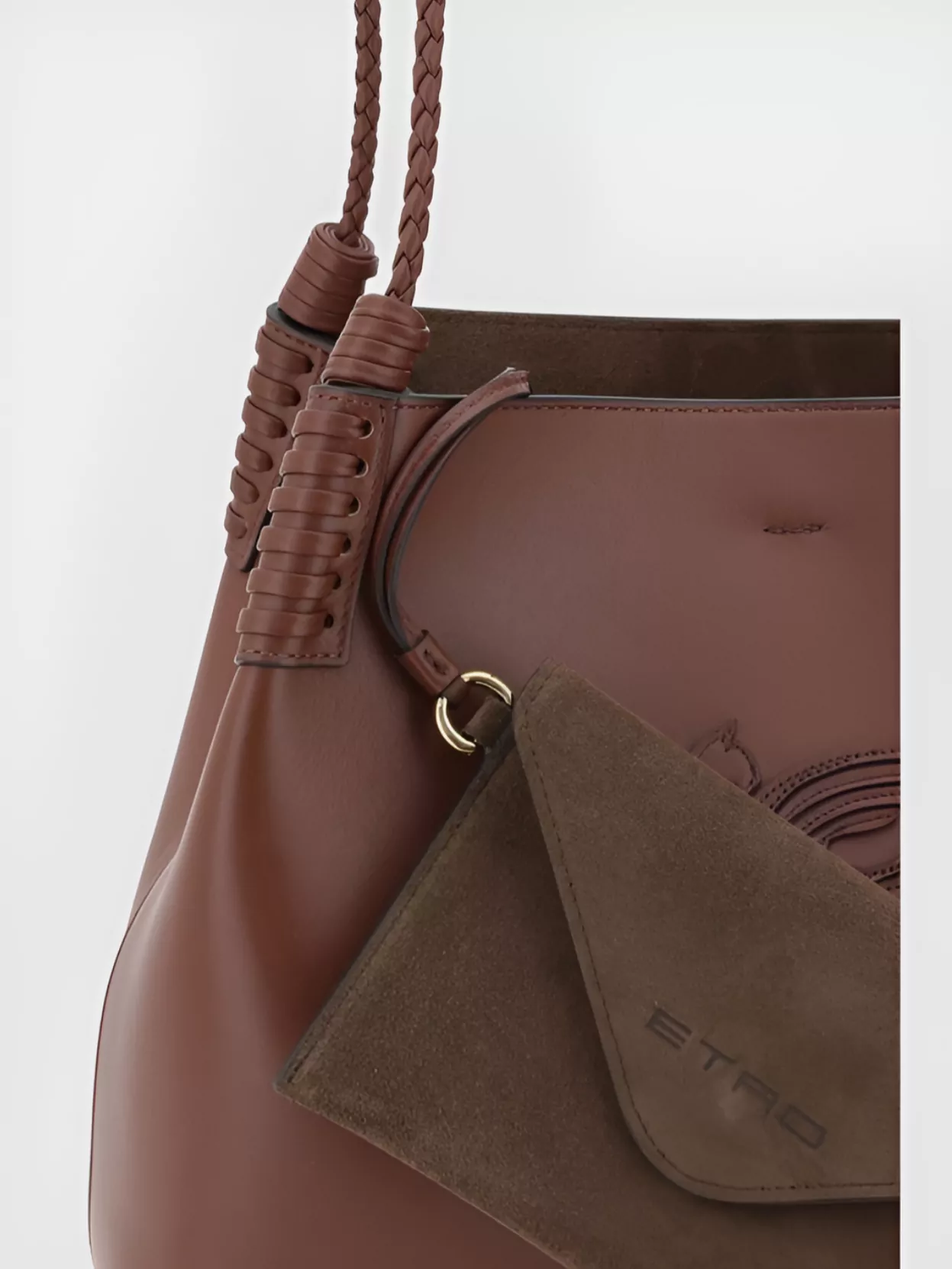 Etro Pegasus Symbol Leather Tote Bag